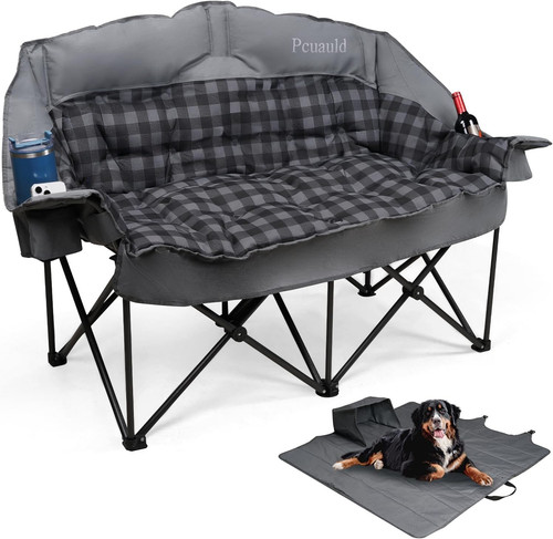 Padded double camping chair - camping,